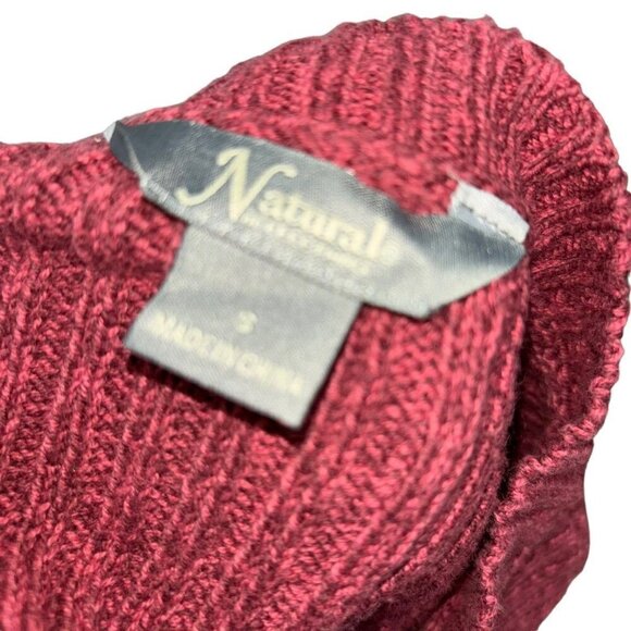 Natural Reflections Women's S Small V-Neck Knit Sweater Red Marbled Yarn Red - Picture 5 of 5